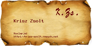 Krisz Zsolt névjegykártya